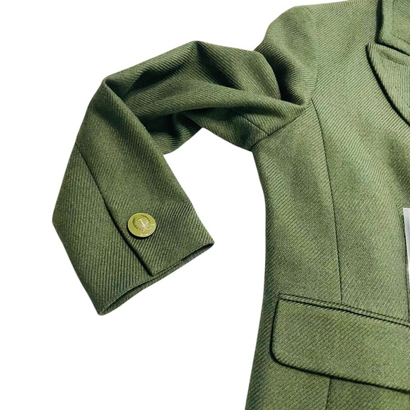 VTG Talbots Wool Blazer Womens Sz 10 Green Career Structured Jacket Classic - Picture 7 of 13